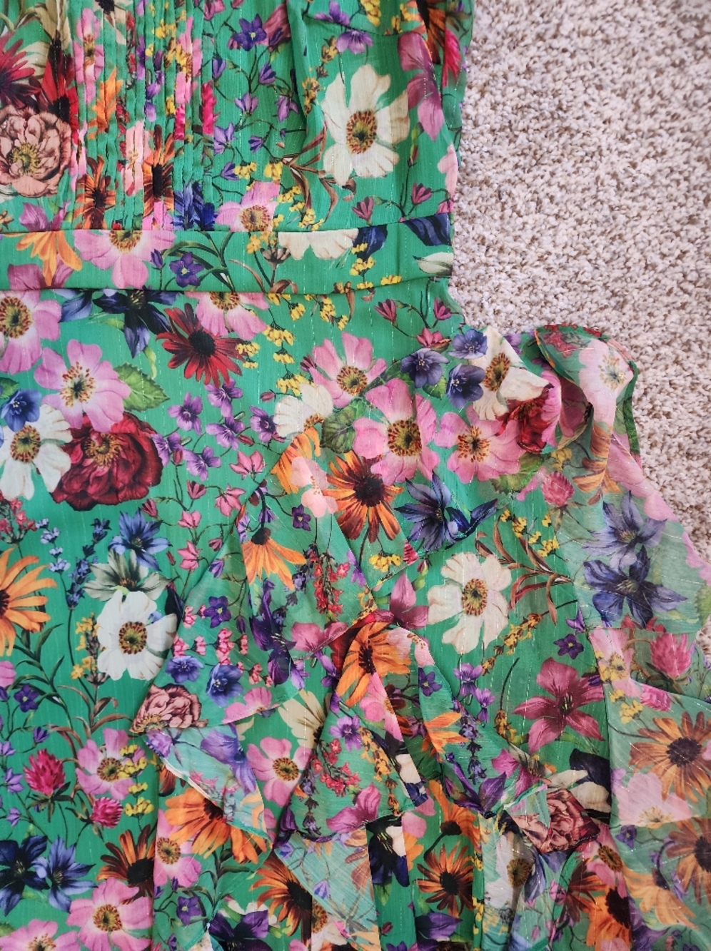 🌸Stunning Betsy & Adam Floral Halter Gown - Size 8 SUMMER DRESS HALTER STYLE ✨️ - Picture 11 of 16